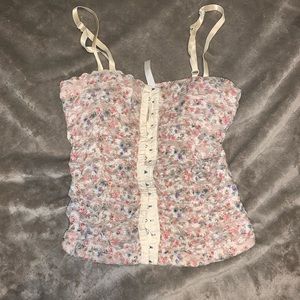 Flowery Crop top Corset